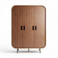 Armoire en bois de chêne avec portes courbées dimensions 80 x 40 x 120cm