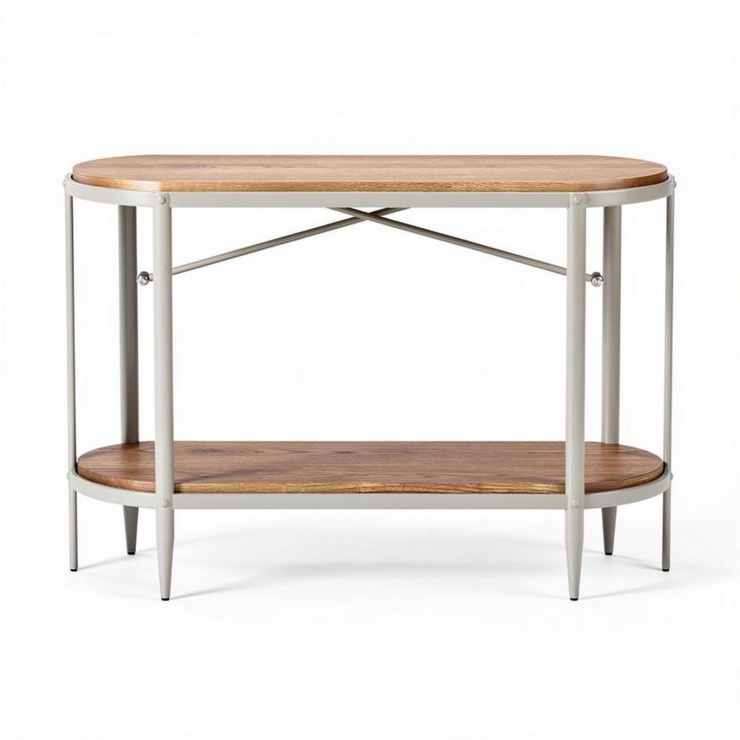 Table basse en bois et métal dimensions 90 x 40 x 75 cm pour salon