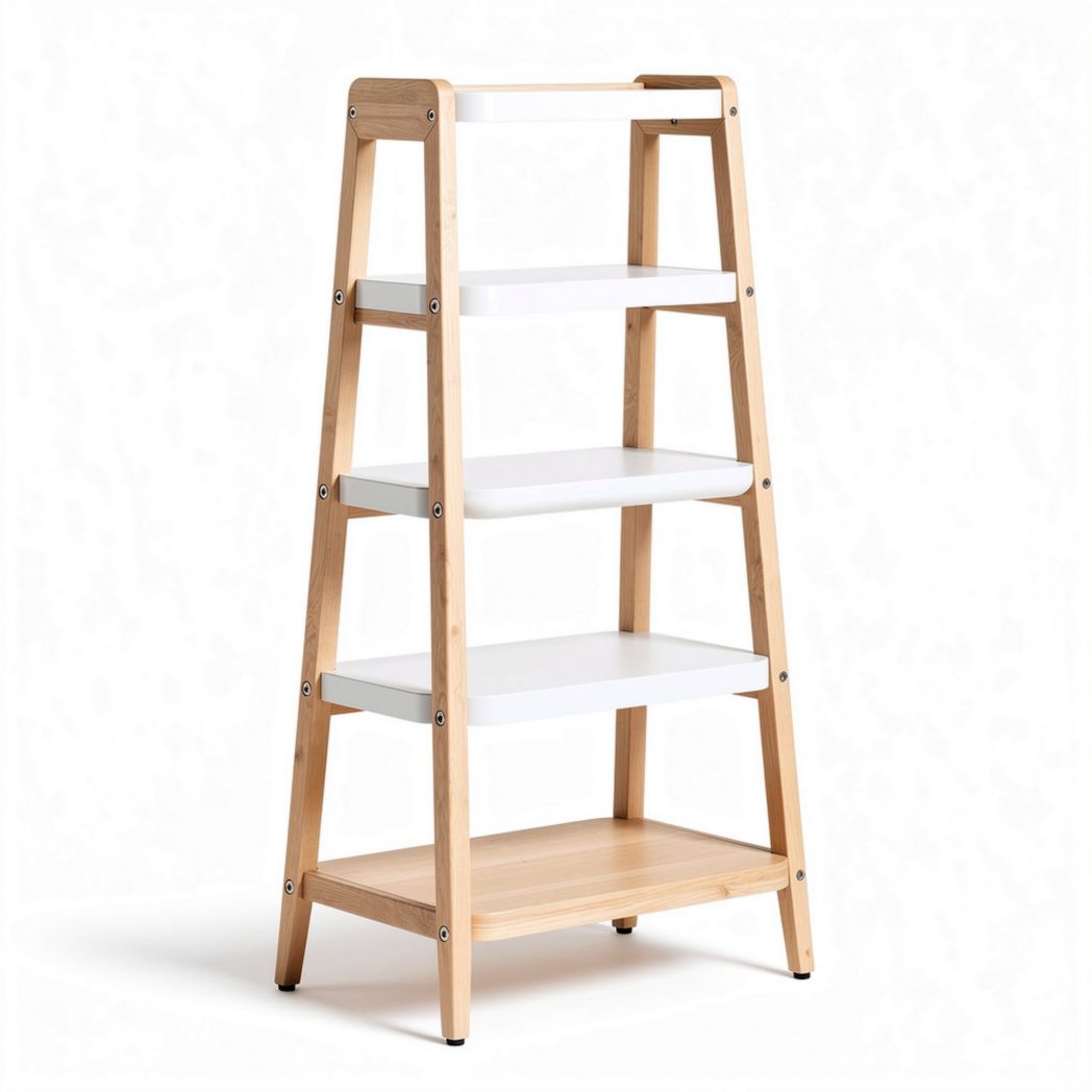 Étagère en bois et plastique blanche pour rangement intérieur 100 x 50 x 150cm