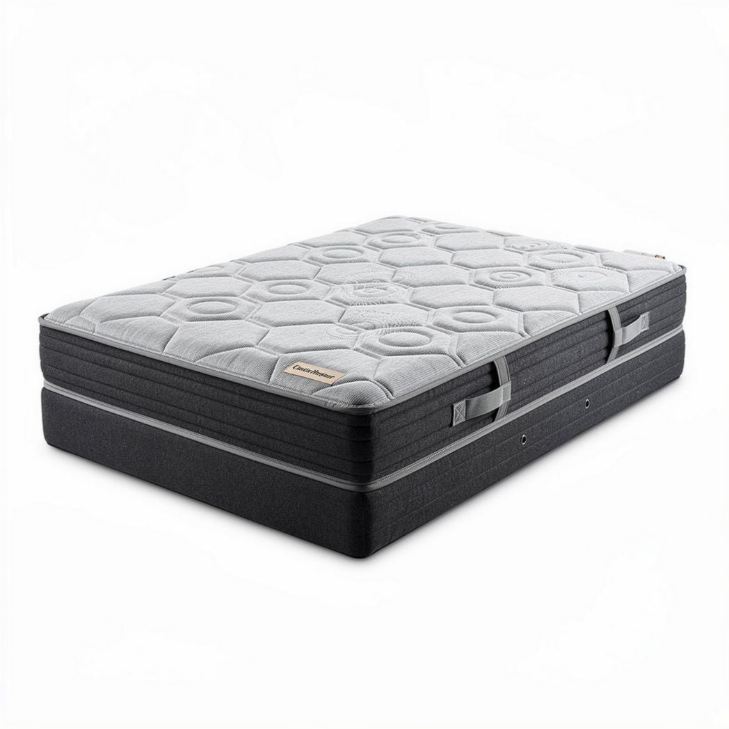 Matelas mousse à mémoire de forme 190 x 140 x 25cm en gris anthracite