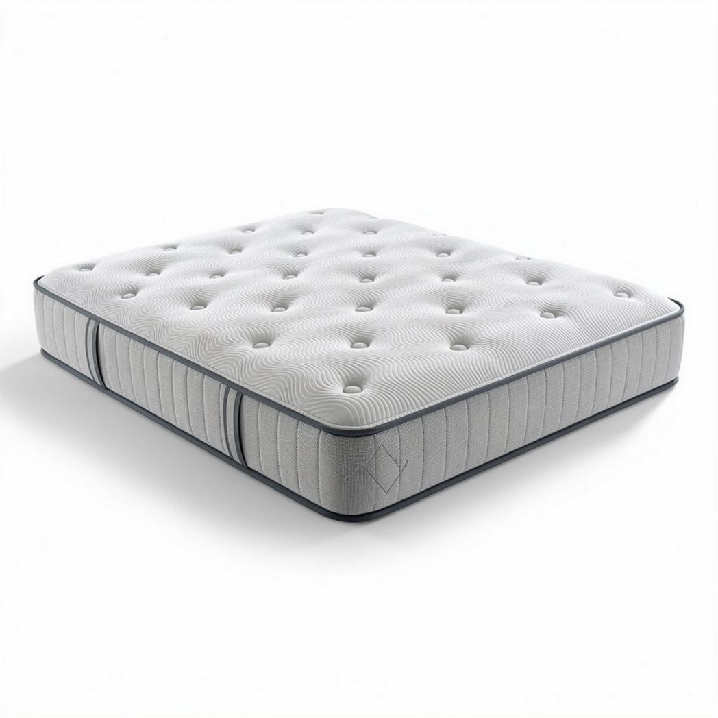 Matelas en mousse de polyuréthane gris 190 x 90 x 20 cm pour lit simple
