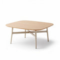 Table basse en bois de chêne naturel 100 x 60 x 40 cm pour salon